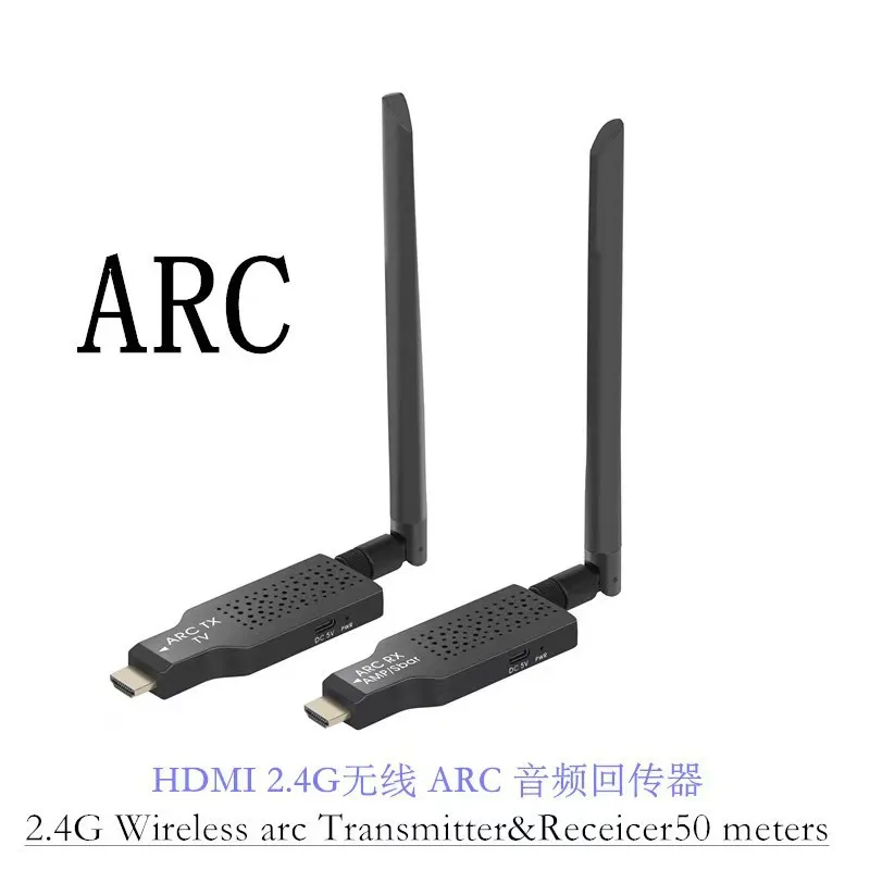 Kit de transmisor y receptor de Audio ARC inalámbrico, 2,4 GHz, 50m, adaptador extensor de Audio HDMI ARC para amplificador de potencia de TV ARC, barra de sonido - imagen 2