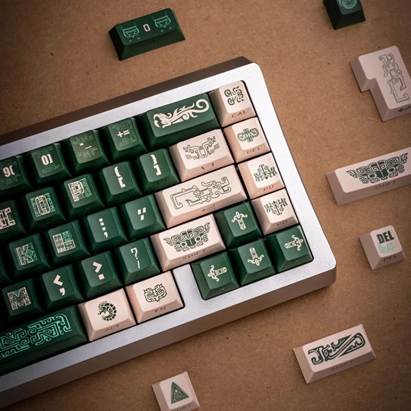Teclas de bronce de Cang Haiyue, teclas personalizadas de estilo chino PBT OEM, punto de tallado lateral, regalo de teclado para jugadores de Anime de dibujos animados bonitos - imagen 3