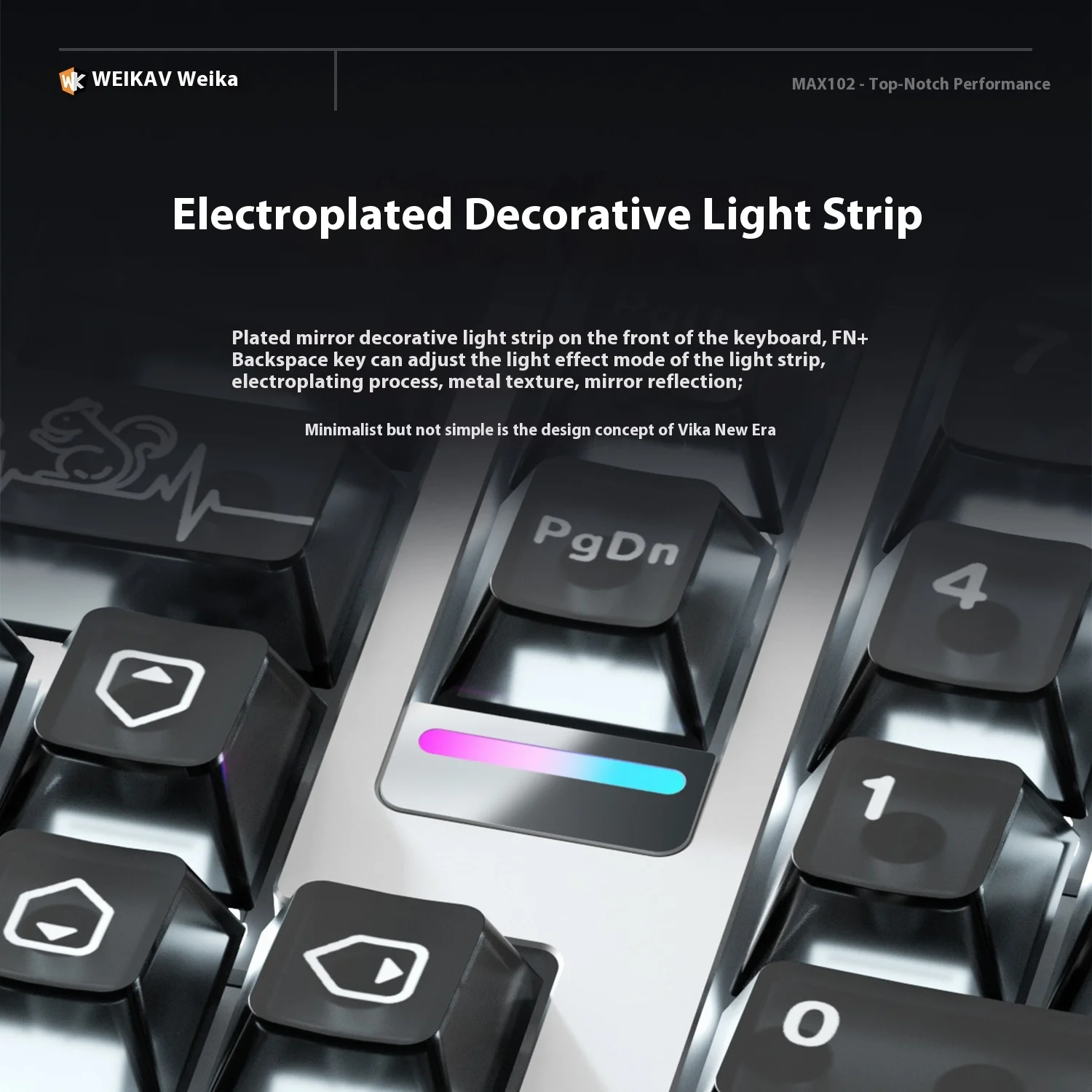 WEIKAV MAX102 Teclado mecánico inalámbrico trimododo de aluminio 101 teclas QMK/VIA 10000mAh PC Esports teclados para juegos de portátiles - imagen 5