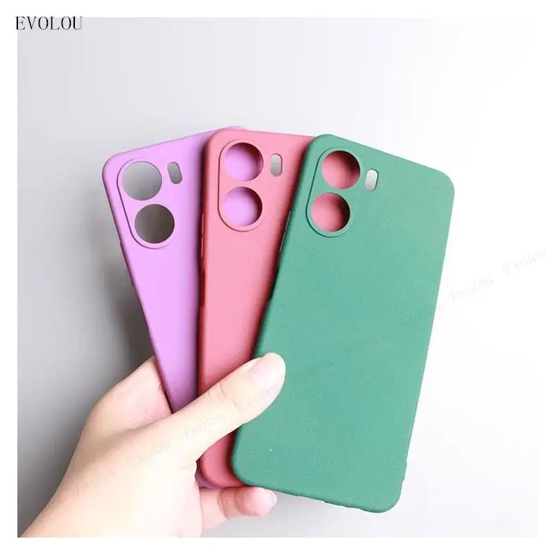 Funda trasera de silicona con piedra arenisca para Redmi, carcasa suave a prueba de golpes para POCO C65 C 65, Redmi 13C, 12 C, A1, A2 Plus, mate, TPU - imagen 2