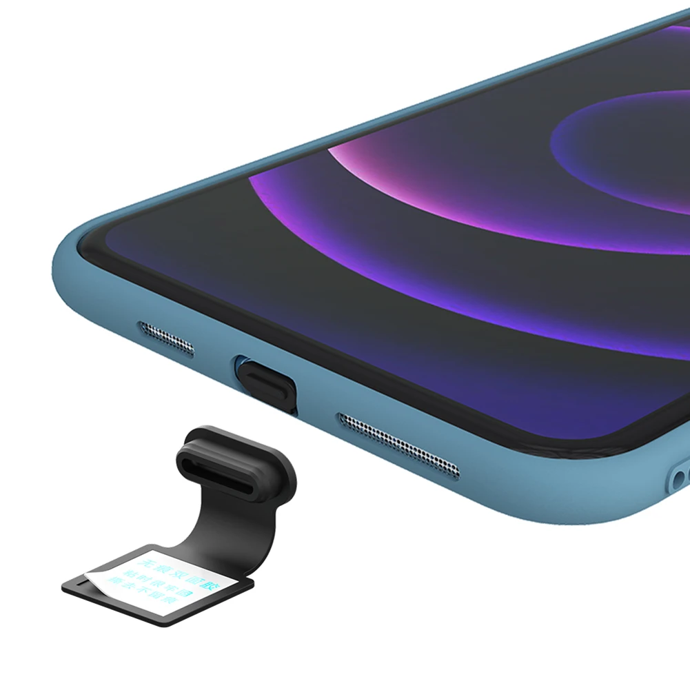 Puerto de carga del teléfono, enchufe a prueba de polvo, impermeable y antipérdida, cubierta de silicona, para tipo C, Micro USB, IOS, Iphone - imagen 5