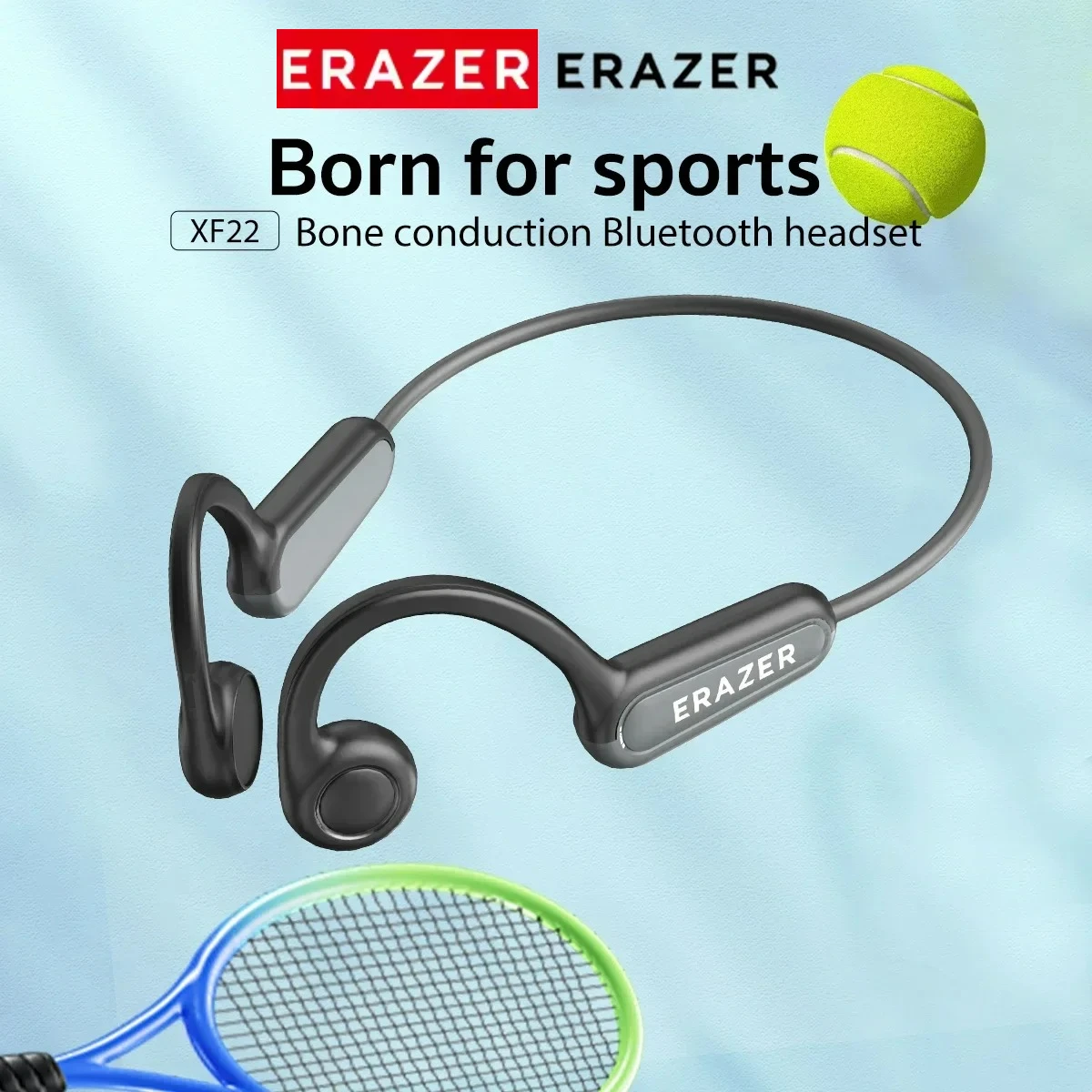 ERAZER XF22 auriculares Bluetooth 5,4 auriculares inalámbricos deportivos auriculares de conducción ósea con micrófono auriculares con banda para el cuello