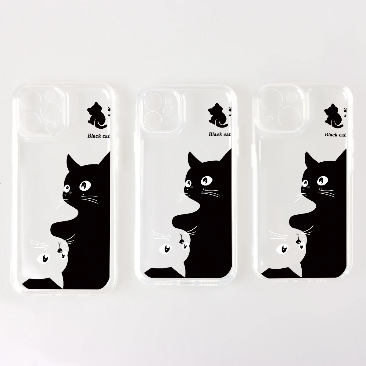 Funda de gato lindo para iPhone 16 15 14 13 12 11 Pro Max XS XR 7 8 Plus funda de silicona a prueba de golpes - imagen 5