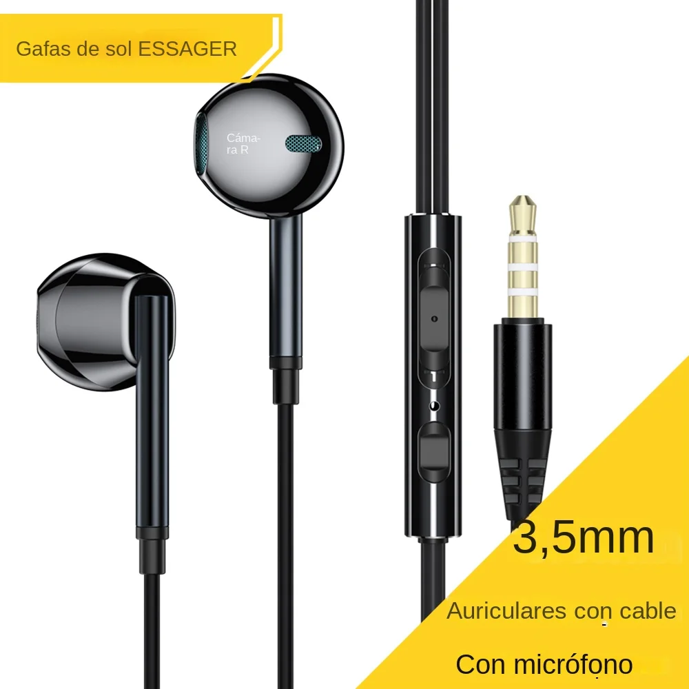 Essager-auriculares intrauditivos con cable de 3,5mm, cascos con micrófono para Xiaomi, Redmi, Samsung, ordenador, PC, tabletas, teléfono inteligente