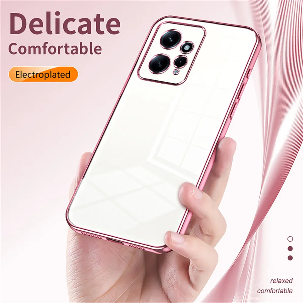 Funda enchapada transparente de lujo para Xiaomi Redmi Note 13, 12 Pro Plus, Note12pro, 5g, 12s, 11, 10, 9, 8T, 7 Pro, 12C, 13C, cubierta de silicona - imagen 5