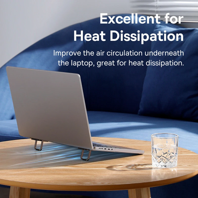 Soporte Baseus para ordenador portátil, soporte para teclado de ordenador, Mini soportes portátiles para Macbook, Xiaomi, Notebook, soporte de aluminio - imagen 5