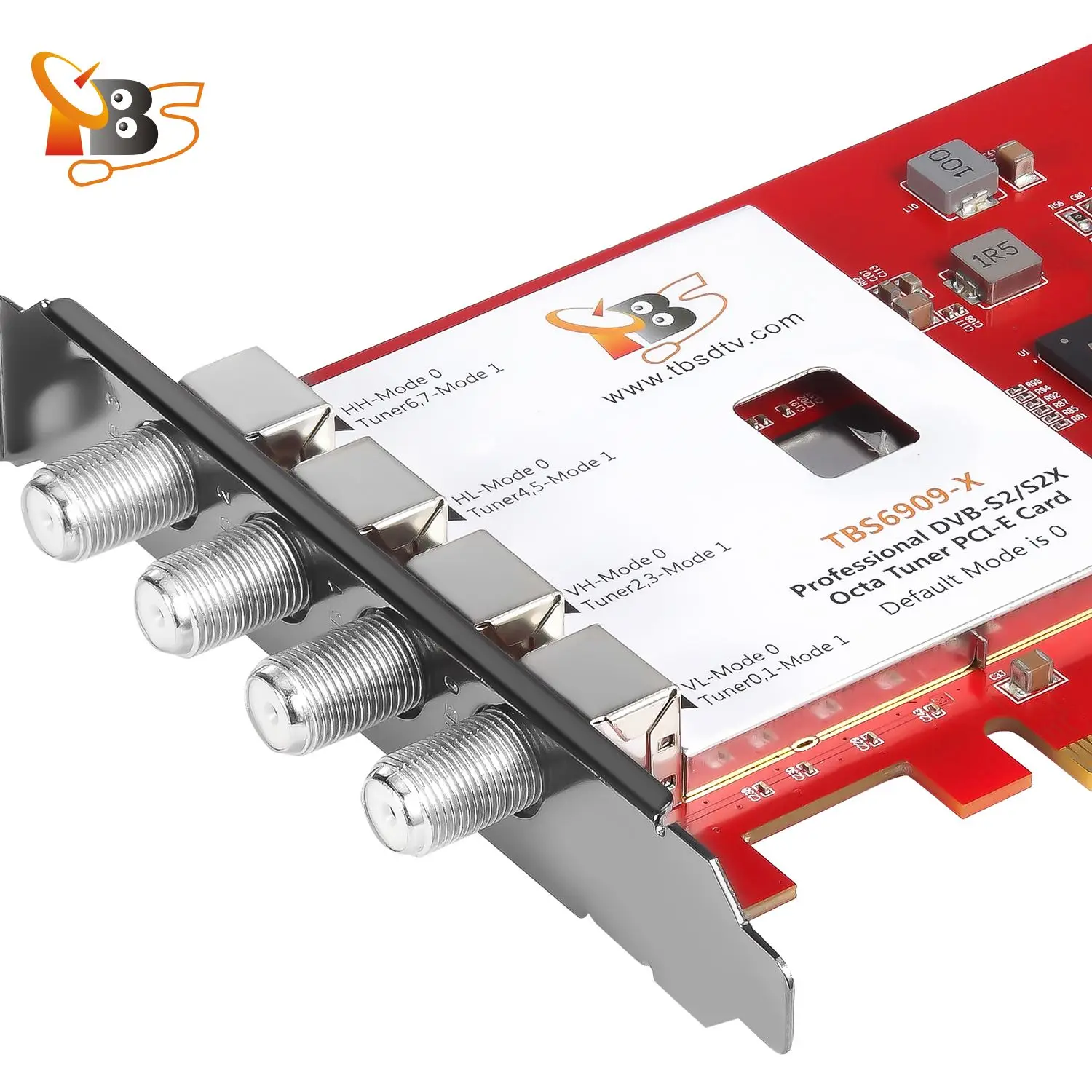 Tarjeta sintonizadora Octa TBS6909X V2 DVB-S2X/S2/S, 8 sintonizadores de TV, compatible con receptor de canales FTA satélite Digital TVheadend para PC, 2 uds. - imagen 4