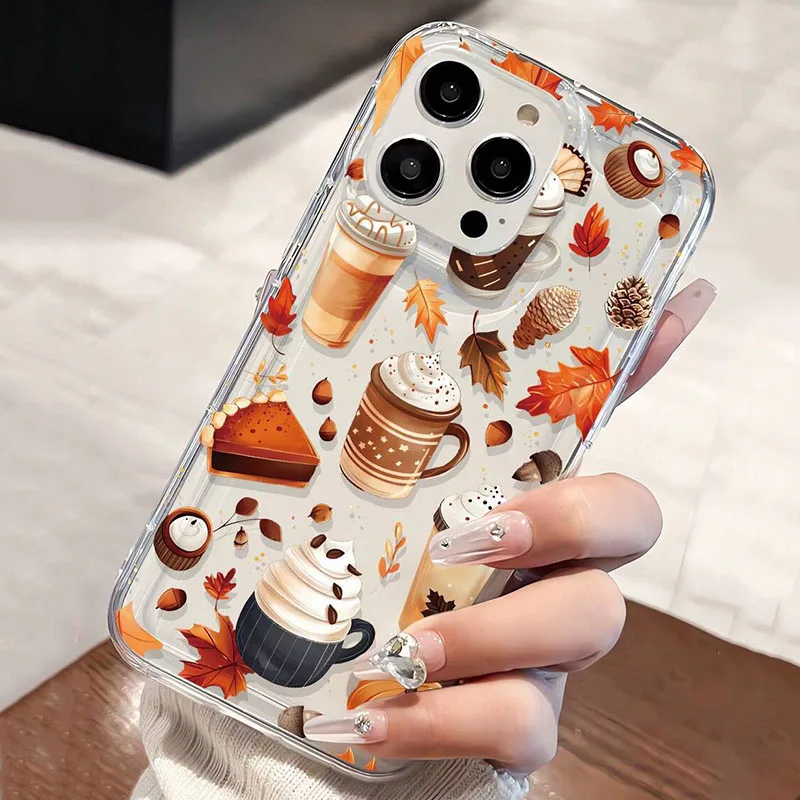 Cálido otoño café postre funda de teléfono para Samsung Galaxy S25 S24 S23 Ultra S22 Plus S21 FE A55 A35 A15 A54 A53 A52 A34 A14 - imagen 2