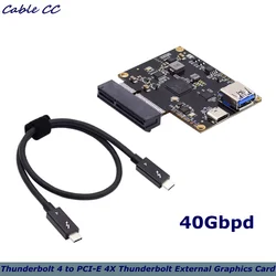 Adaptador Thunderbolt 4 a PCI-E – Base Expansión Gráfica USB4 40Gbps Tipo-C