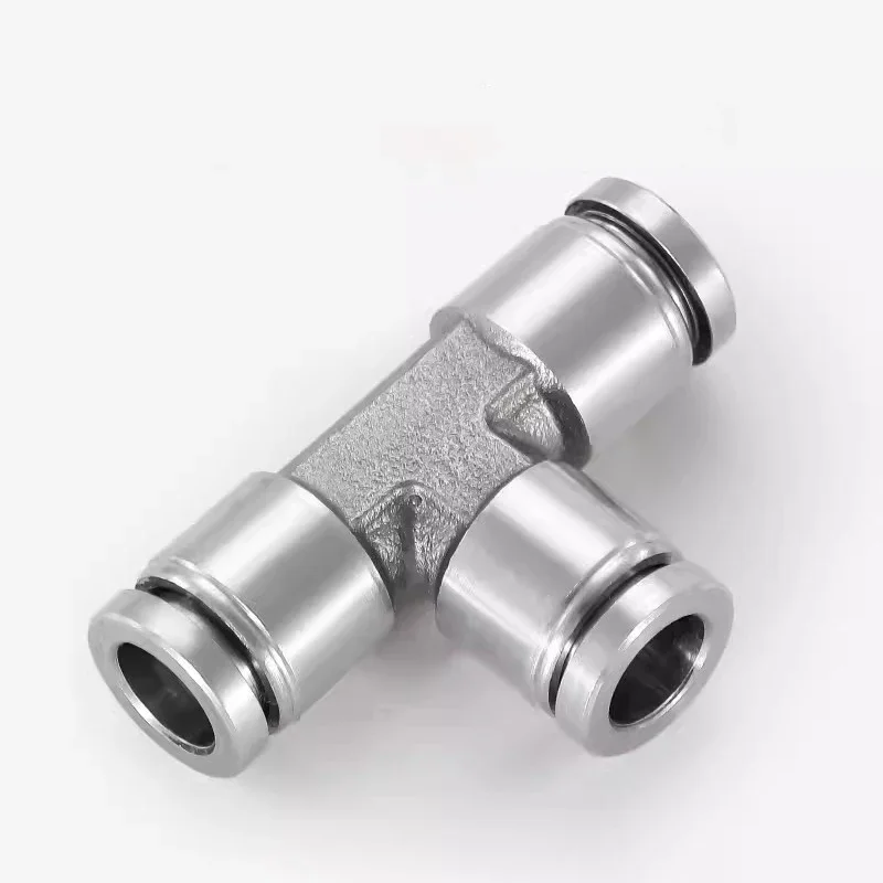 Conectores de manguera de acero inoxidable 304, accesorios de manguera de aire neumática PE 6mm 8mm10mm, accesorios neumáticos de instalación de tubería de liberación rápida - imagen 2