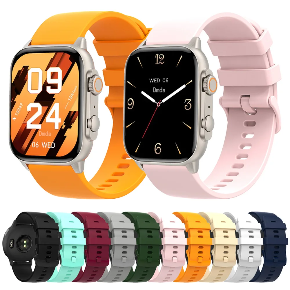 Correa de silicona para COLMI C81, C80, M40, M42, P71, P73, P8, I30, pulsera deportiva transpirable, accesorios de pulsera, 20mm, 22mm