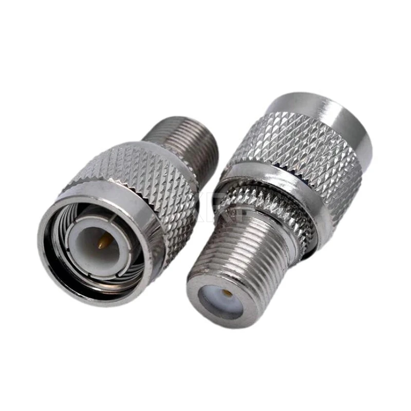 JXRF-conector 2 piezas TNC macho hembra a F macho hembra, adaptador Coaxial RF, conector TNC Coaxial - imagen 2