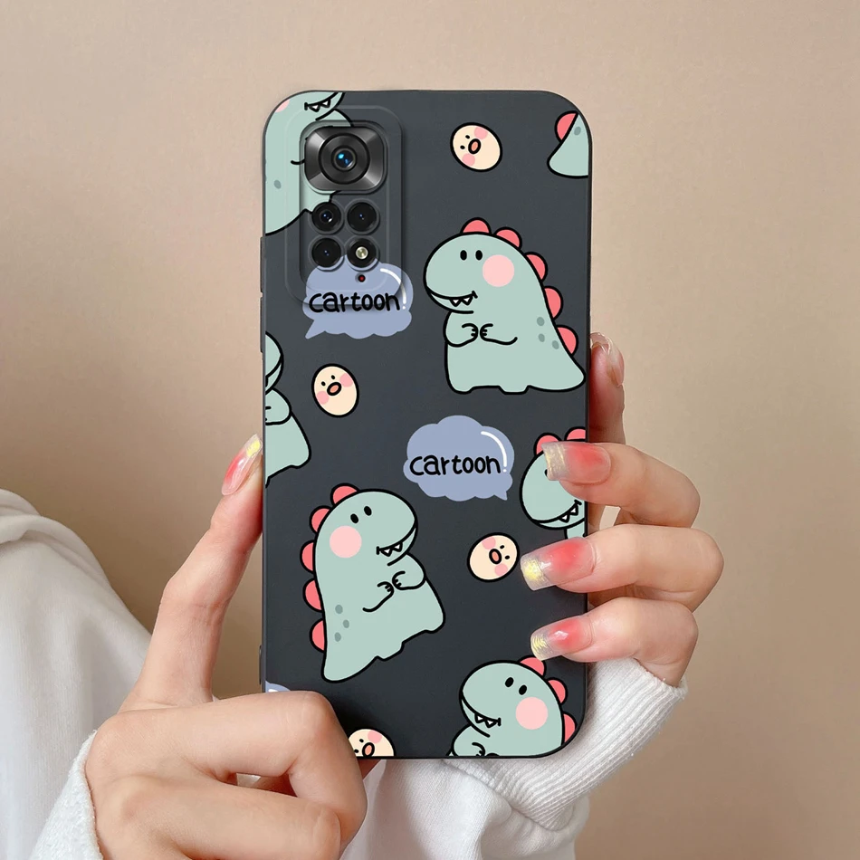 Funda para Xiaomi Redmi Note 11 S 4G 5G Bear, silicona líquida suave, protección completa, Funda trasera antichoc para Redmi Note 11s 11 S - imagen 5