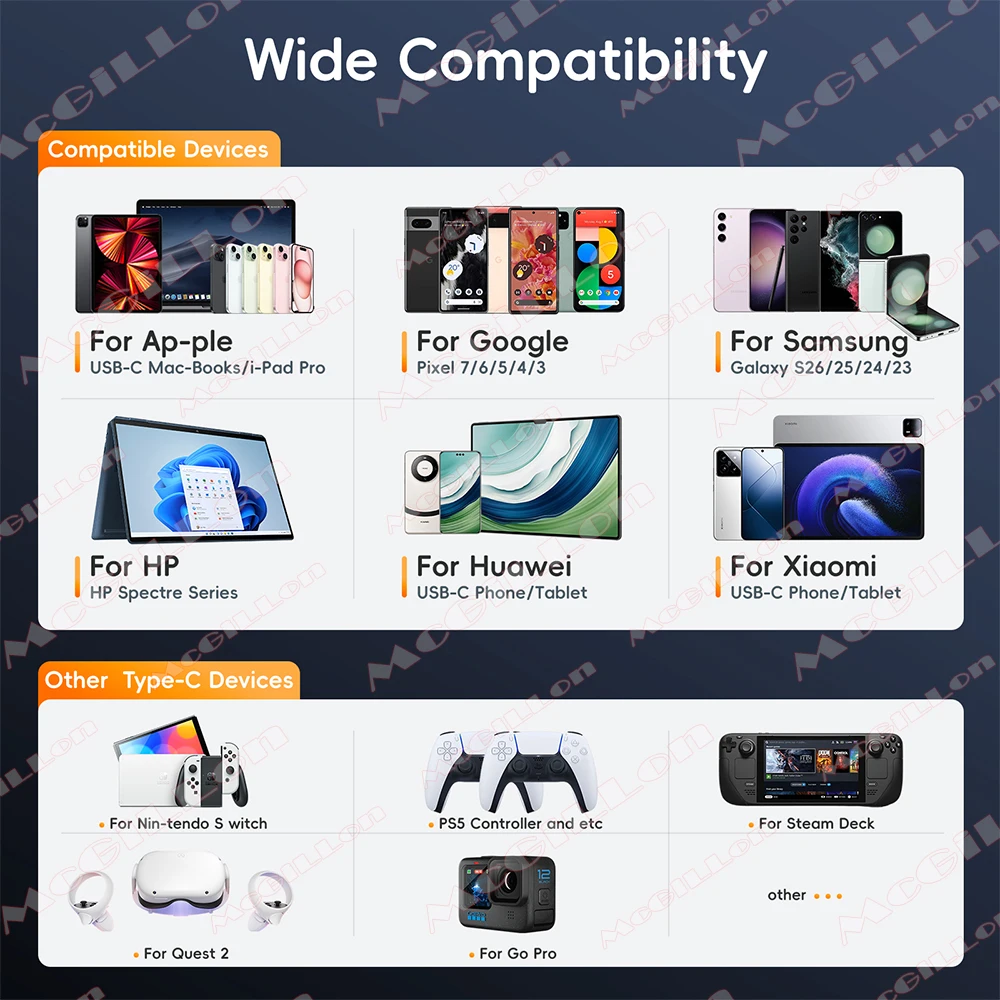 PD240W USB4.0 tipo C convertidor Metal 80Gbps 8K salida de vídeo carga rápida sincronización de datos adaptador de USB-C para iPhone iPad Monitor de ordenador portátil - imagen 5