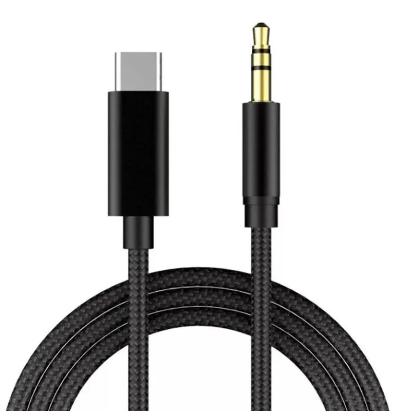 Cable auxiliar USB C a Jack de 3,5 MM, Cable DAC tipo C, Cable de Audio para altavoz de coche, adaptador auxiliar de auriculares para Huawei Samsung Xiaomi Vivo