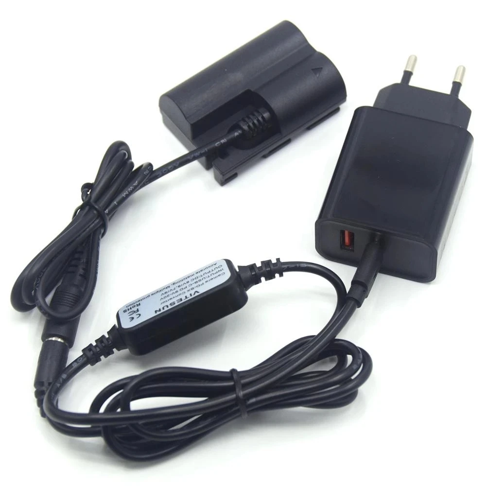 Batería simulada de DR-E2 DR-400, BP-511, Cable USB tipo C, cargador PD, adaptador para Canon EOS 20D, 30D, 40D, 5D, 50D, D30, D60 - imagen 5