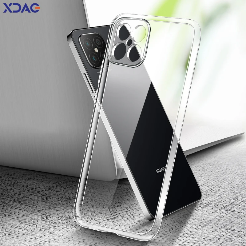 Funda de teléfono transparente Original para Huawei Nova Y60 Y61 Y70 Y71 Y90 Y91 Plus, funda protectora de lente 360, bolsa suave transparente a prueba de golpes - imagen 2