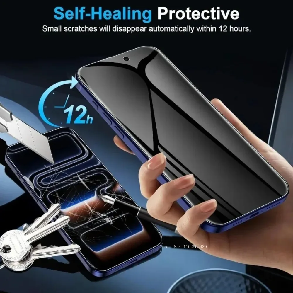 Para iPhone 17/17 Air/17Pro Max protectores de pantalla de privacidad películas de hidrogel suave cubierta para iPhone17 Air Pro película protectora antiespía - imagen 4