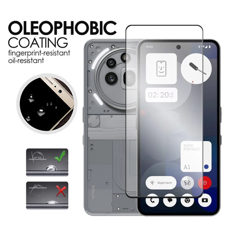 6 en 1 para nada teléfono 3a Pro vidrio para nada teléfono 1 2 3 2a 3a Pro 5G vidrio templado 2.5D cubierta completa pegamento Protector de pantalla - imagen 5