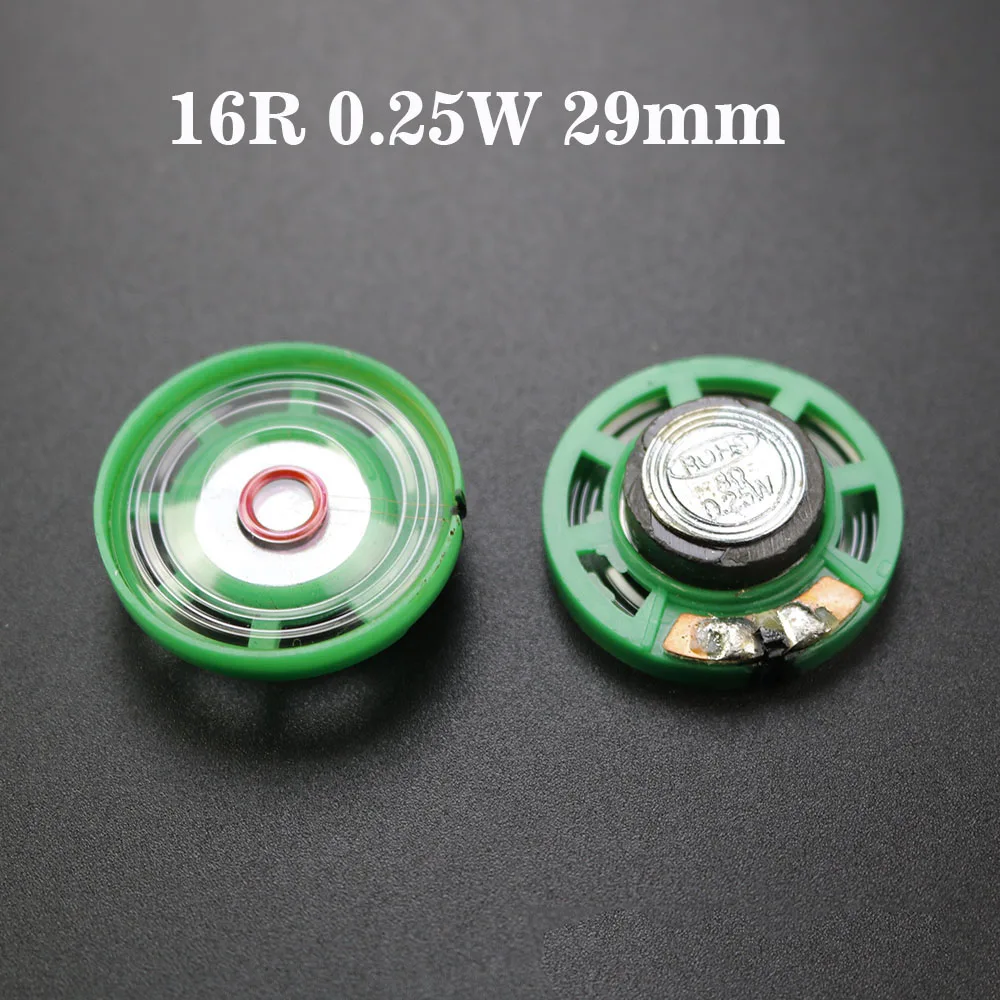 YUXI-bocina ultrafina para coche, altavoz de 16 Ohmios, 0,5 W, 0,25 W, 16R, 21, 23, 27, 29, 36, 40 mm de diámetro, 1 piezas - imagen 5