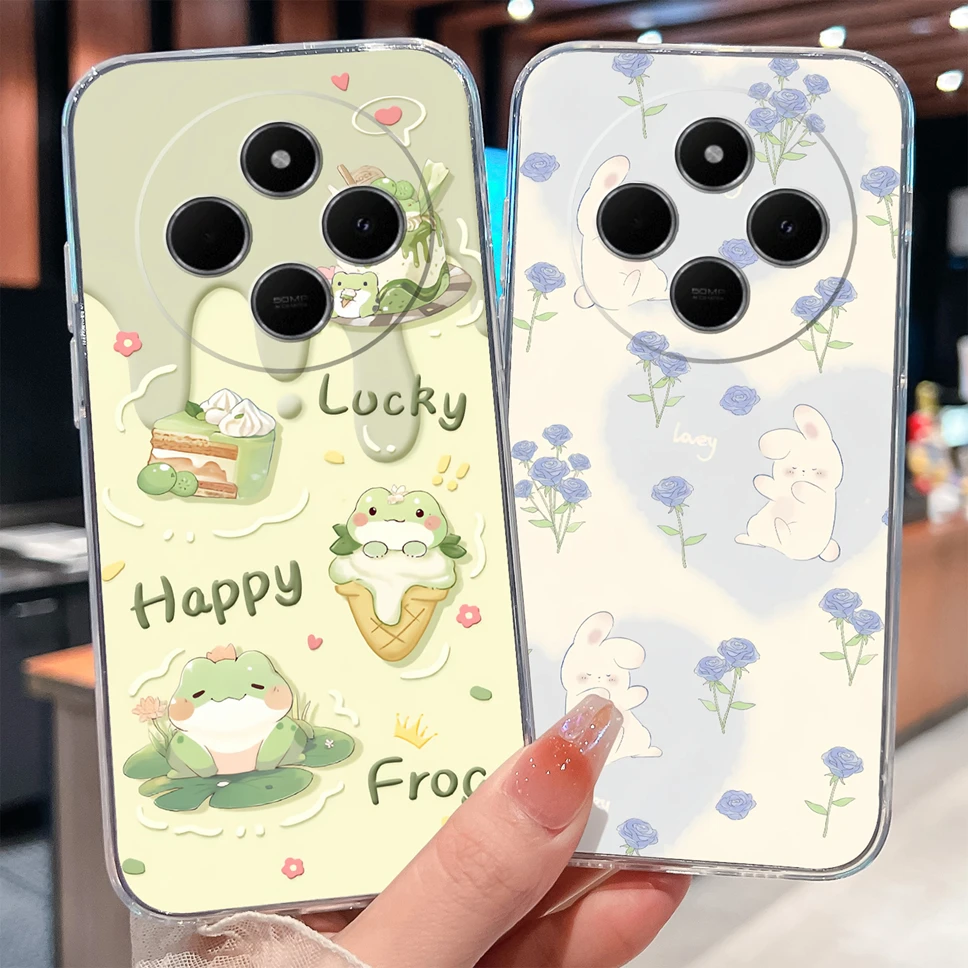 Para Redmi 14C 14R / Xiaomi Poco C75 4G 5G funda de teléfono Linda funda ligera de silicona transparente de TPU suave de dibujos animados para Poco C 75 parachoques