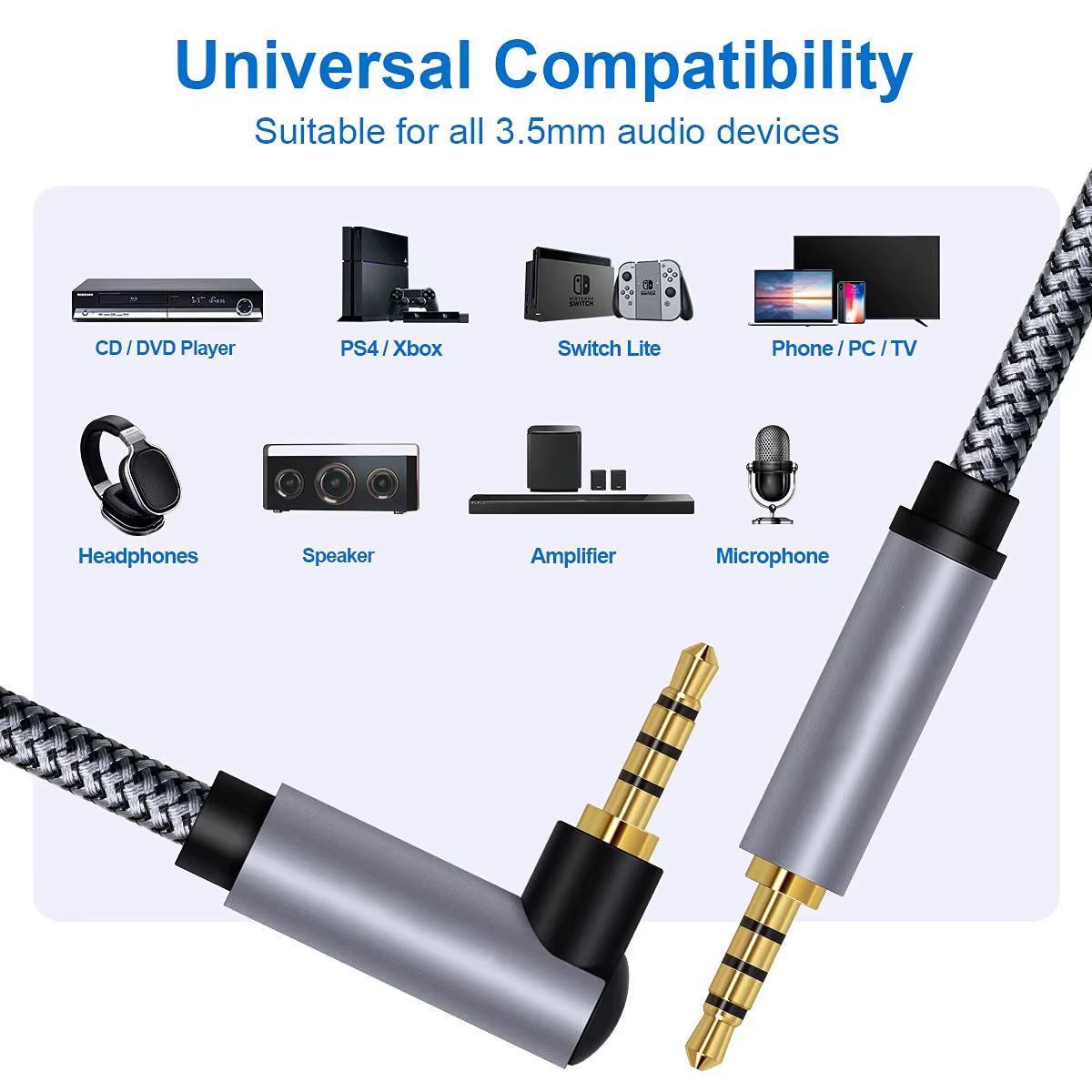 Cable auxiliar en una conexión de audio