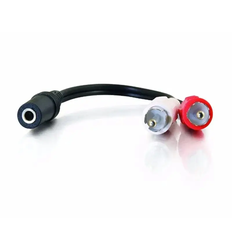 Nuevo conector hembra de Audio estéreo Universal de 3,5mm a 2 enchufes RCA macho a a a auriculares 3,5 Y Cable adaptador - imagen 2