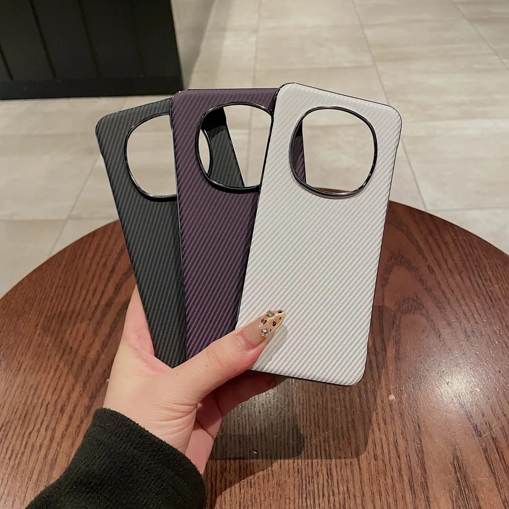 Para Huawei Magic 7 Pro funda de lujo chapada dura con patrón de fibra de carbono funda protectora trasera para Magic 7 7Pro carcasa de teléfono - imagen 3