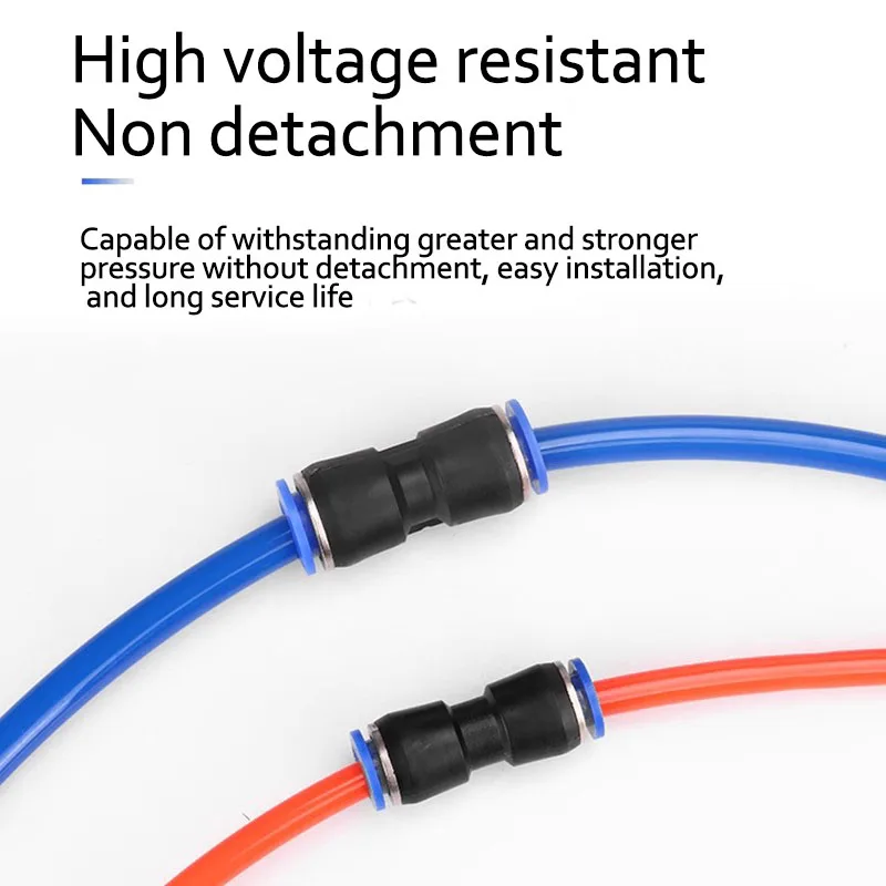 10 Uds accesorios neumáticos conector rápido conectores de tubo de manguera de plástico de aire PU PG 4mm 6mm 8mm 10mm 12mm empuje en Pluglug - imagen 2