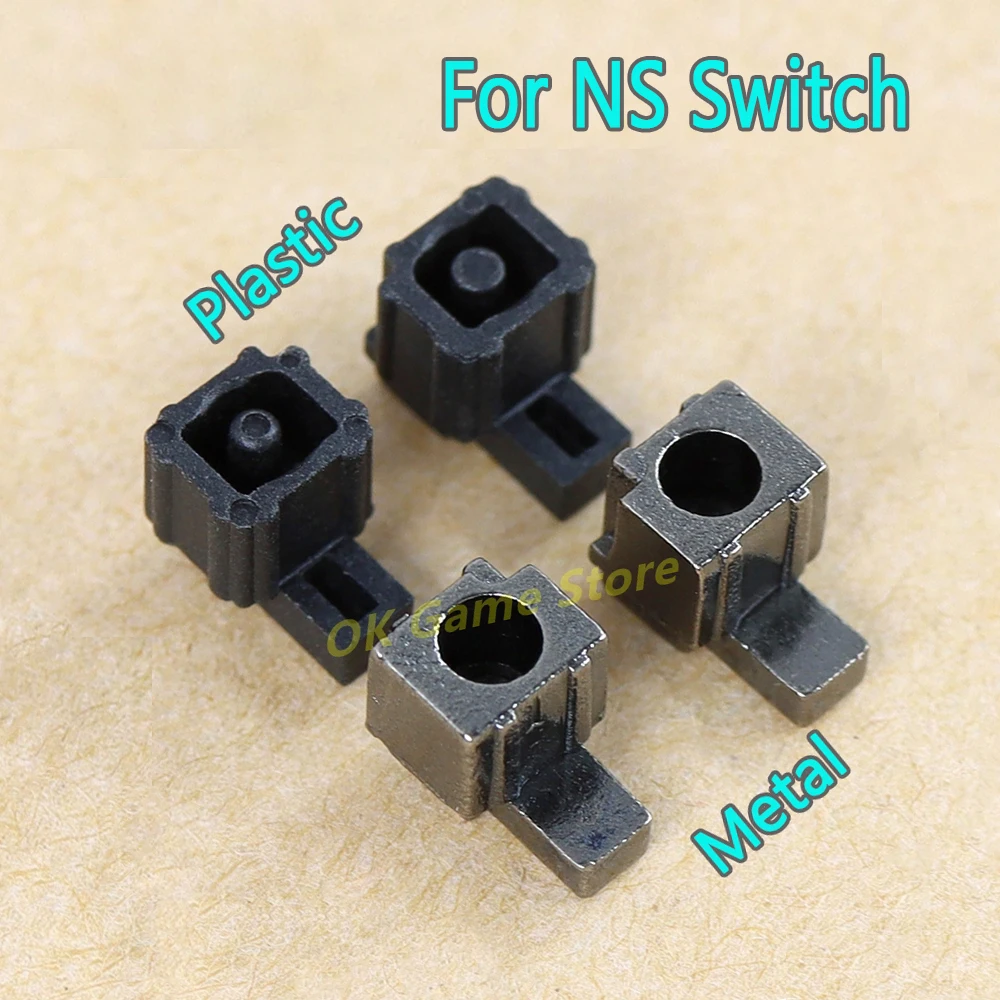 50 pares de Metal plástico negro izquierda derecha hebilla deslizante bloqueo pestillo soporte para Nintendo Switch NS piezas de reparación hebilla bloqueo - imagen 2