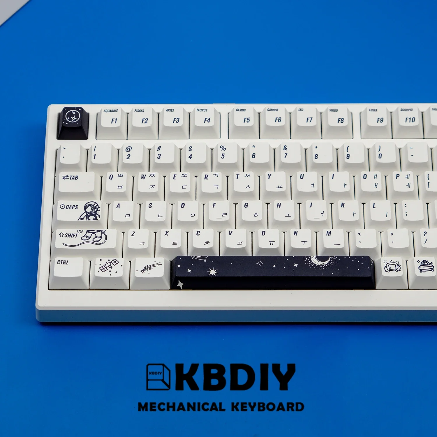 KBDiy-teclas coreanas PBT para espacio exterior, 143 teclas, perfil de cereza, teclas japonesas personalizadas para teclados mecánicos, interruptores MX ISO 7U - imagen 3
