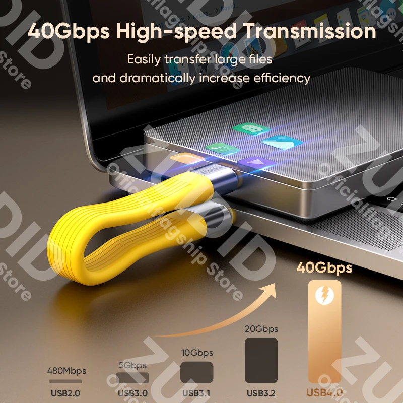 Cable USB-C Llavero USB4 240W 8K 60Hz - imagen 2