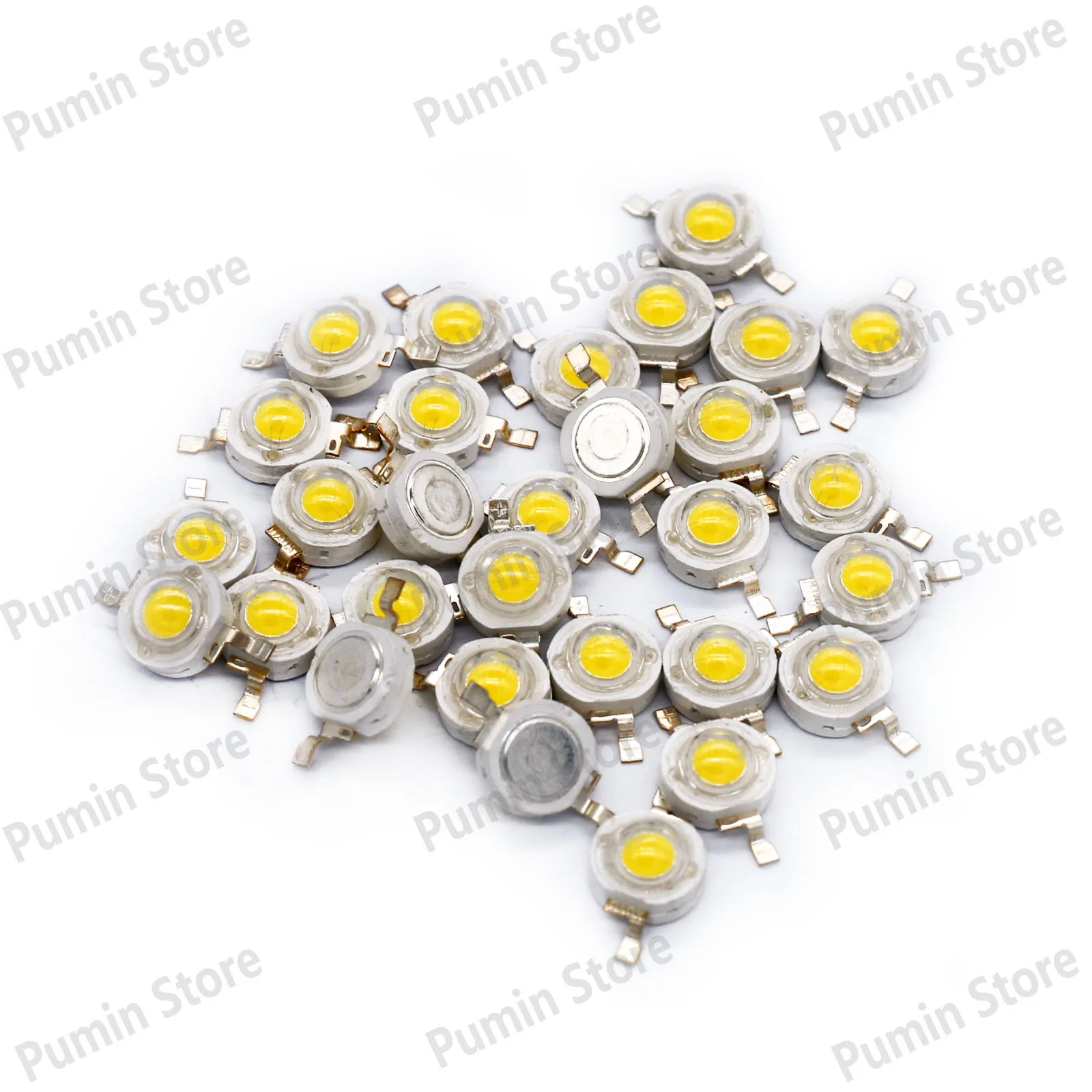 100 Uds 3W cuentas LED DC3.6-3.9V 3000K 4000K 6500K 10000K 350-700mA tubo adecuado foco de luz linterna fuente de luz cuentas