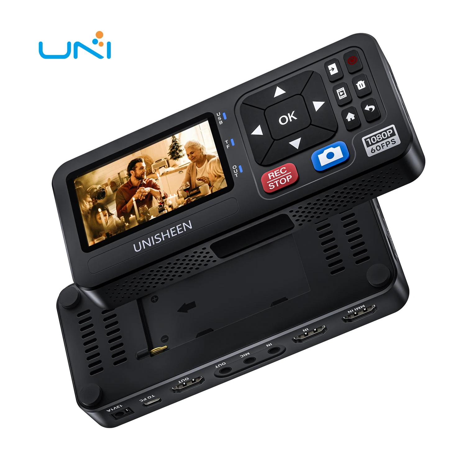 UNISHEEN 1080p Mini dispositivo de grabación de vídeo cámara independiente RCA HDMI VGA YPbPr caja de captura de pantalla analógica tarjeta VHS enchufe de batería - imagen 2