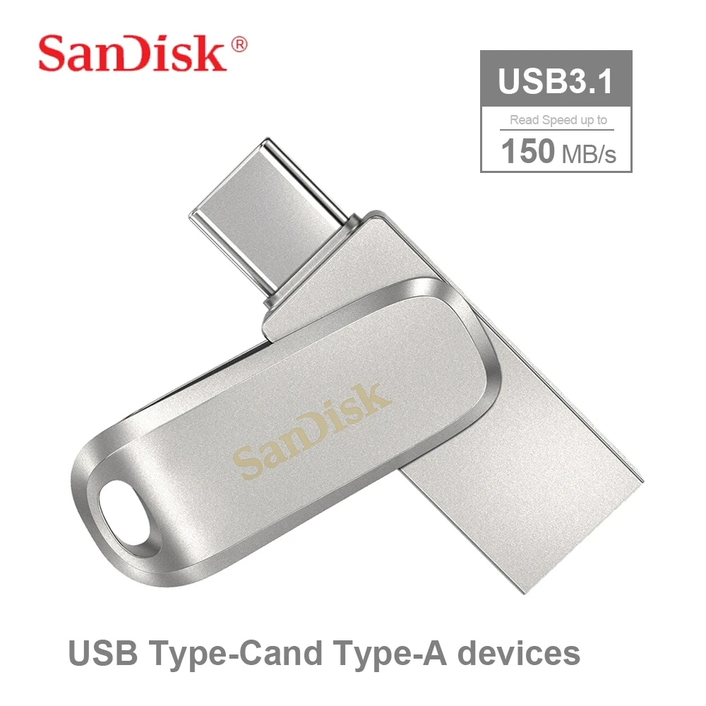 Unidad flash SanDisk tipo C OTG USB 3,1 1TB 32GB 64GB 128GB DC4 Memory Stick 256GB 512GB Mini U Disk SDDDC4 Pen drive de alta velocidad - imagen 2