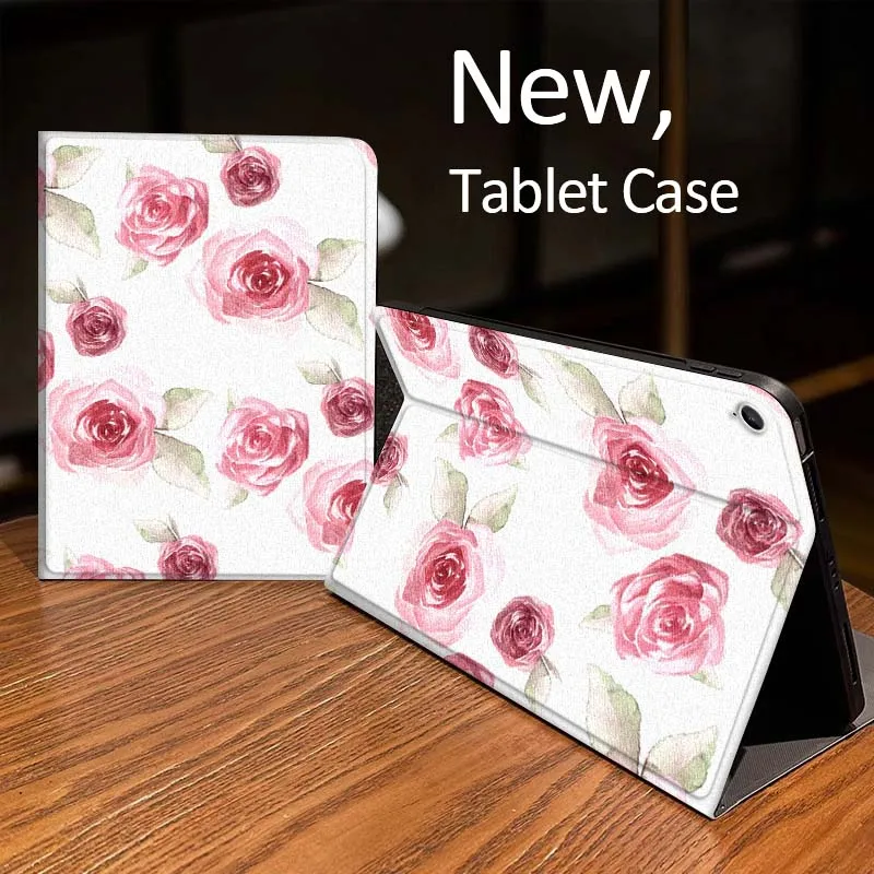 Arte flores puras rosa cereza para Samsung Galaxy Tab A A7 A8 A9 A11 S6 S11 10,1 10,4 10,5 pulgadas Lite Plus funda para tableta