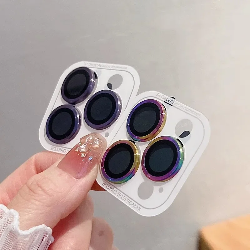 Protector de lente de teléfono móvil para IPhone, anillo de lente con estampado 14CD 13, Protector de cámara trasera 15plus 12 mini 15 Promax, 2-3 uds. - imagen 2
