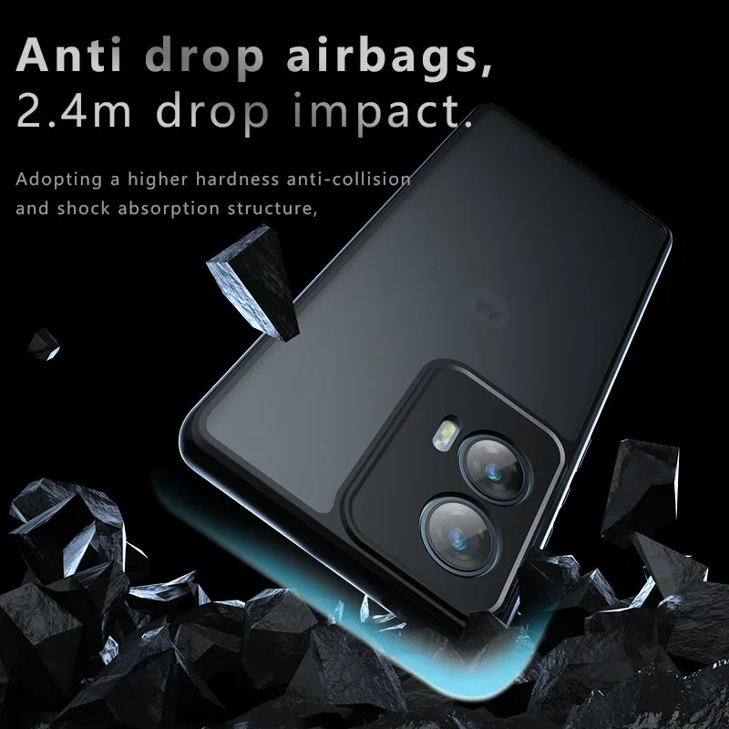 Para Motorola MOTO Edge 50 Fusion mate funda ELVEV sensación de piel PC dura + carcasa trasera protectora de TPU