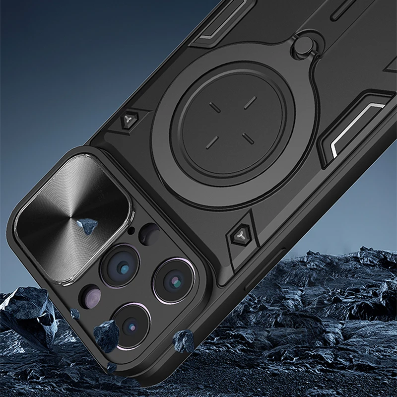 360 ° Soporte giratorio de Metal para coche, ventana corredera, protección de lente, funda de teléfono para IPhone 15 Pro Max 11 12 13 14 Pro Max, cubierta trasera - imagen 5