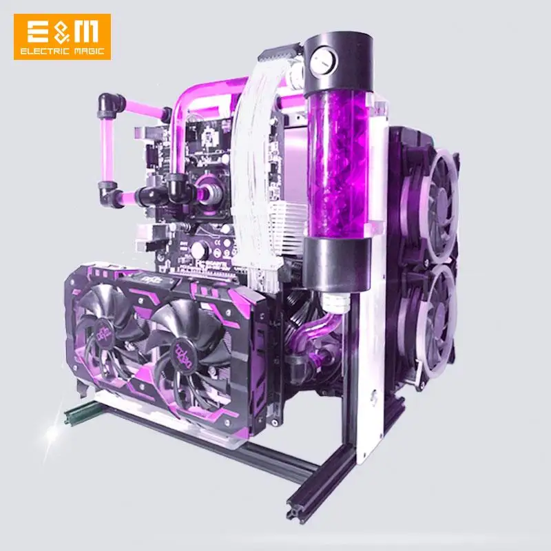 Banco de prueba ATX MATX ITX para ordenador, refrigeración por agua, marco abierto, carcasa de aire, HTPC, soporte para Panel de tarjeta gráfica, 2.0usb