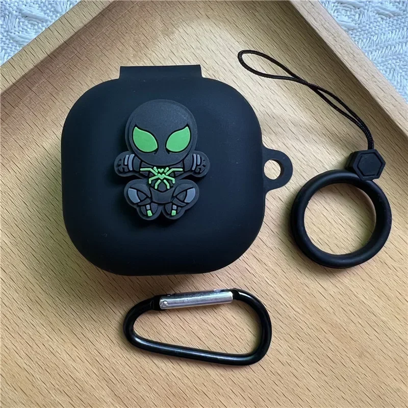 Nueva funda de auriculares de dibujos animados para QCY T13 / T13 ANC / HT05 funda protectora de silicona suave para auriculares con correa para el dedo - imagen 2
