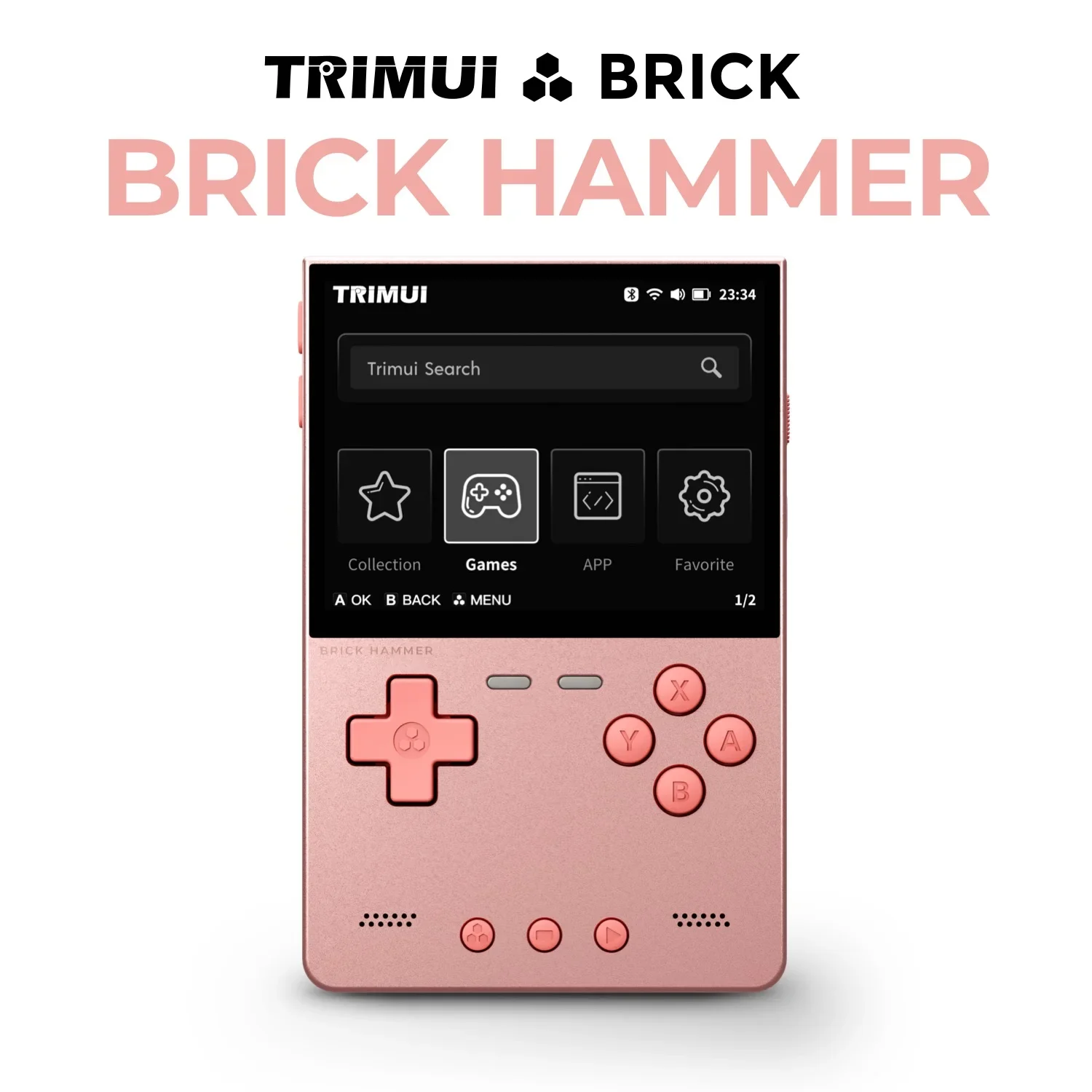 Trimui Brick Hammer Consola portátil retro IPS de 3,2", 1024 × 768, 3000 mAh, cuerpo de metal, código abierto, regalo de juegos clásicos - imagen 3