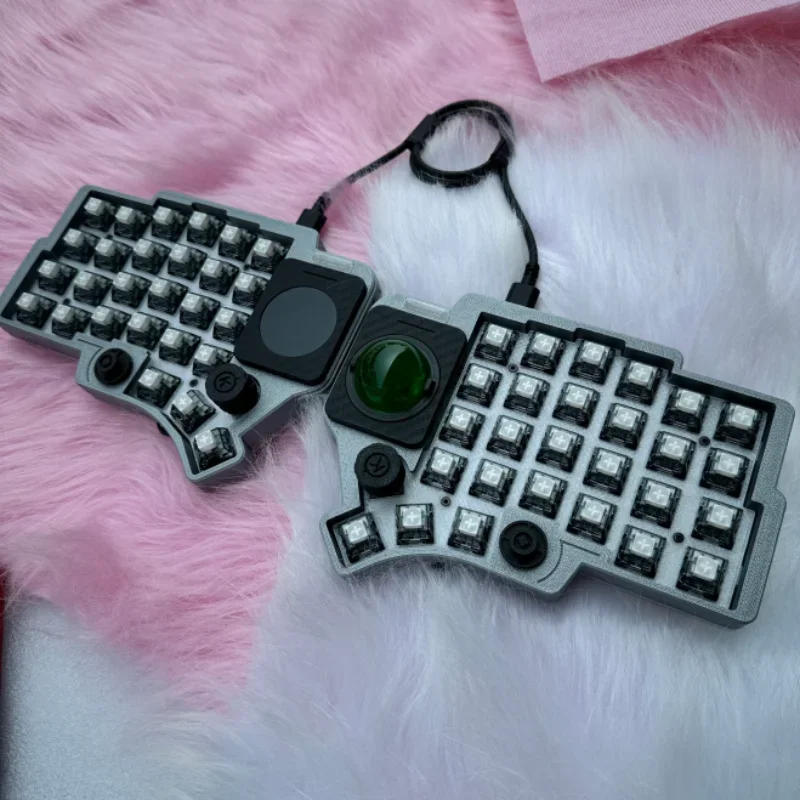 MOTE V3-Kit de teclado dividido con cable, personalizado, ergonómico, RGB, intercambio en caliente, diseño creativo, accesorios de teclado mecánico para regalo de jugadores - imagen 4