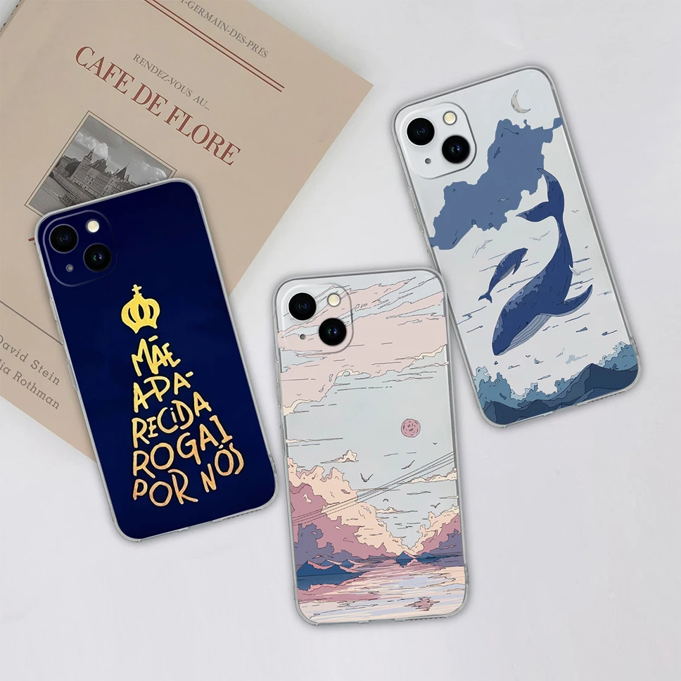 Para iPhone 14 Pro Max 14 Plus Funda de teléfono con patrones de mariposa de ensueño Funda de silicona TPU transparente suave para iPhone14 Funda ligera - imagen 3