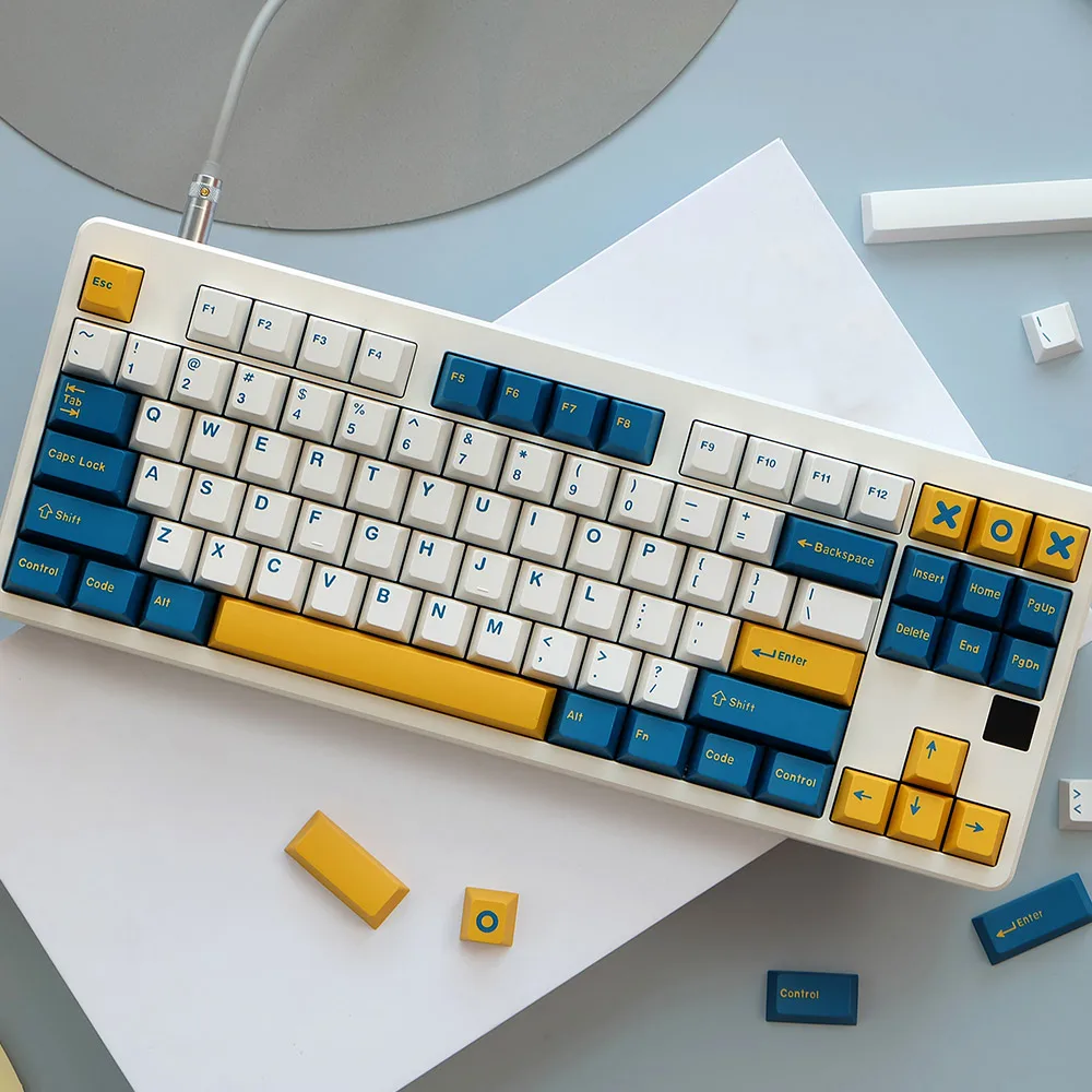 171 teclas GMK Arctic Keycaps ABS doble disparo Keycap Cherry perfil GMK Clone Caps para MX Switch Teclado mecánico para jugar Oficina - imagen 5