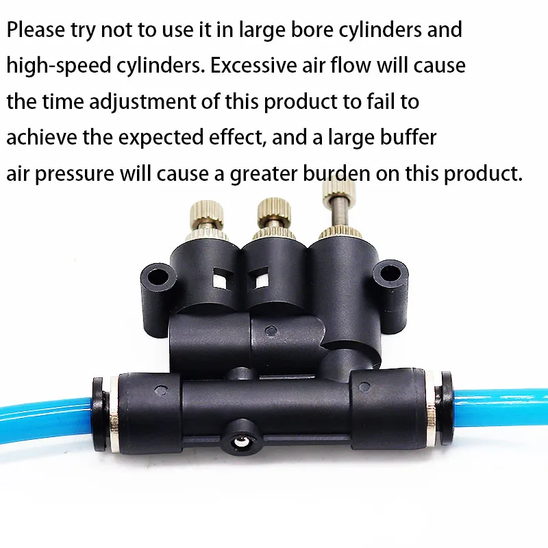 Tampón de aire ajustable externo de SA-06, carrera con regulación de velocidad, cilindro de amortiguación, junta neumática, tiempo ajustable, 6 uds. - imagen 3