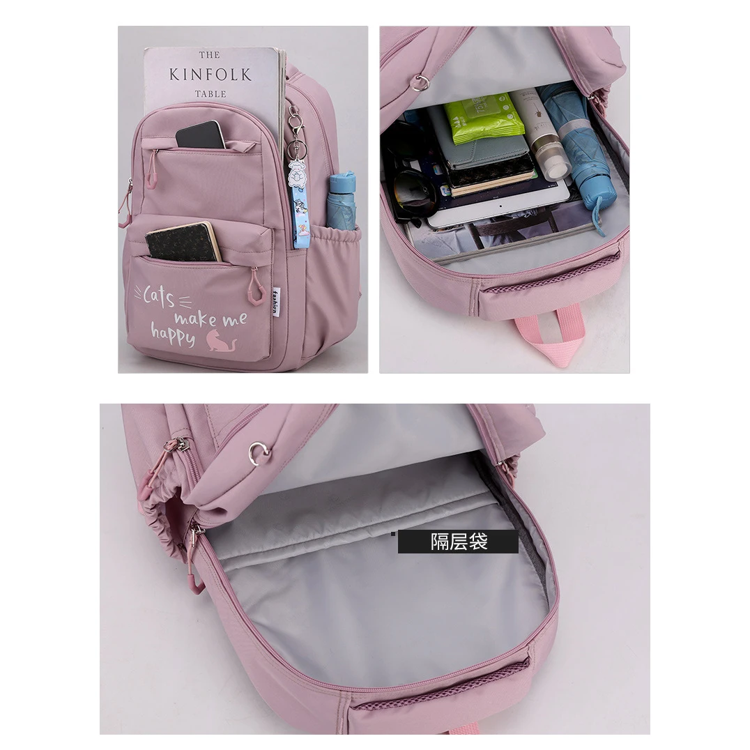 Mochila escolar para niña, mochila para adolescentes, mujeres y niños, mochila escolar rosa para primaria, mochila alta para adolescentes y niños - imagen 3