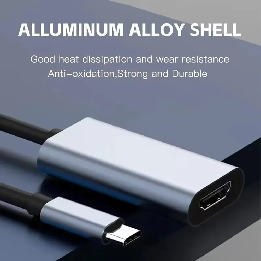 Adaptador USB tipo C a HDMI 4K 60Hz USB C USB3.1 macho a HDMI hembra Cable convertidor para ordenador portátil tableta TV MacBook - imagen 3