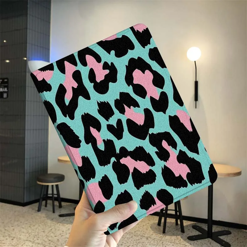 Color creativo estampado de leopardo para Samsung Galaxy Tab A A7 A8 A9 A11 S6 S11 10,1 10,4 10,5 pulgadas Lite Plus funda para tableta - imagen 4