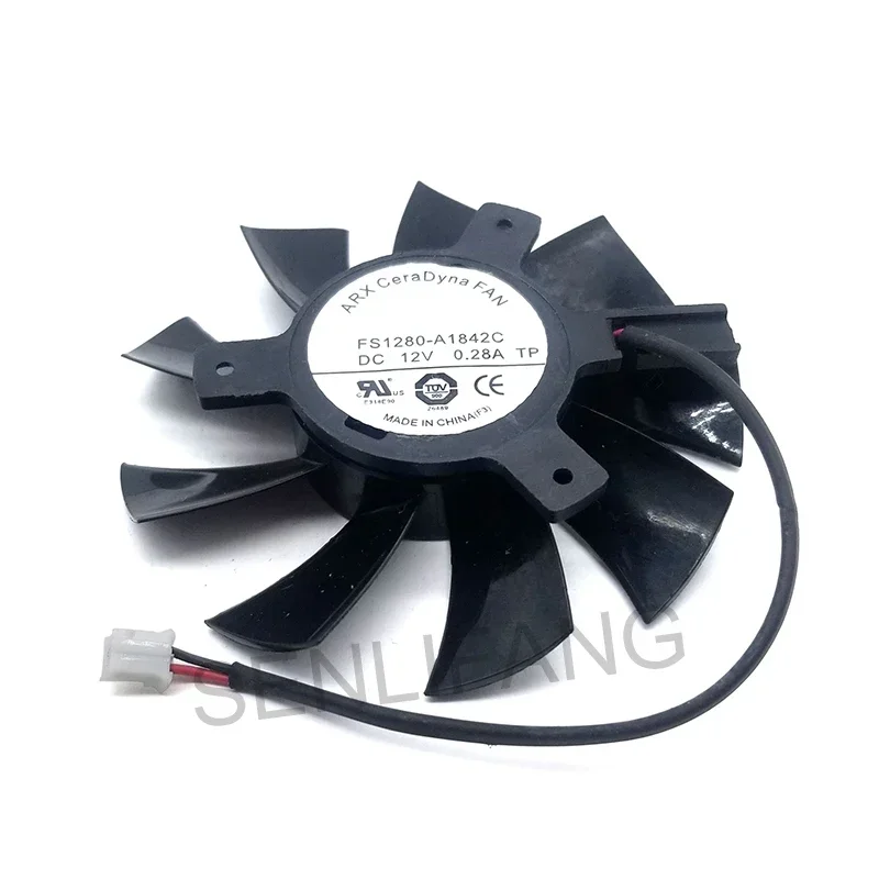 Para ARX FS1280-A1842C DC 12V Dia. Ventilador sin marco de servidor de 2 cables, 75mm, C.T.C, 40mm - imagen 5